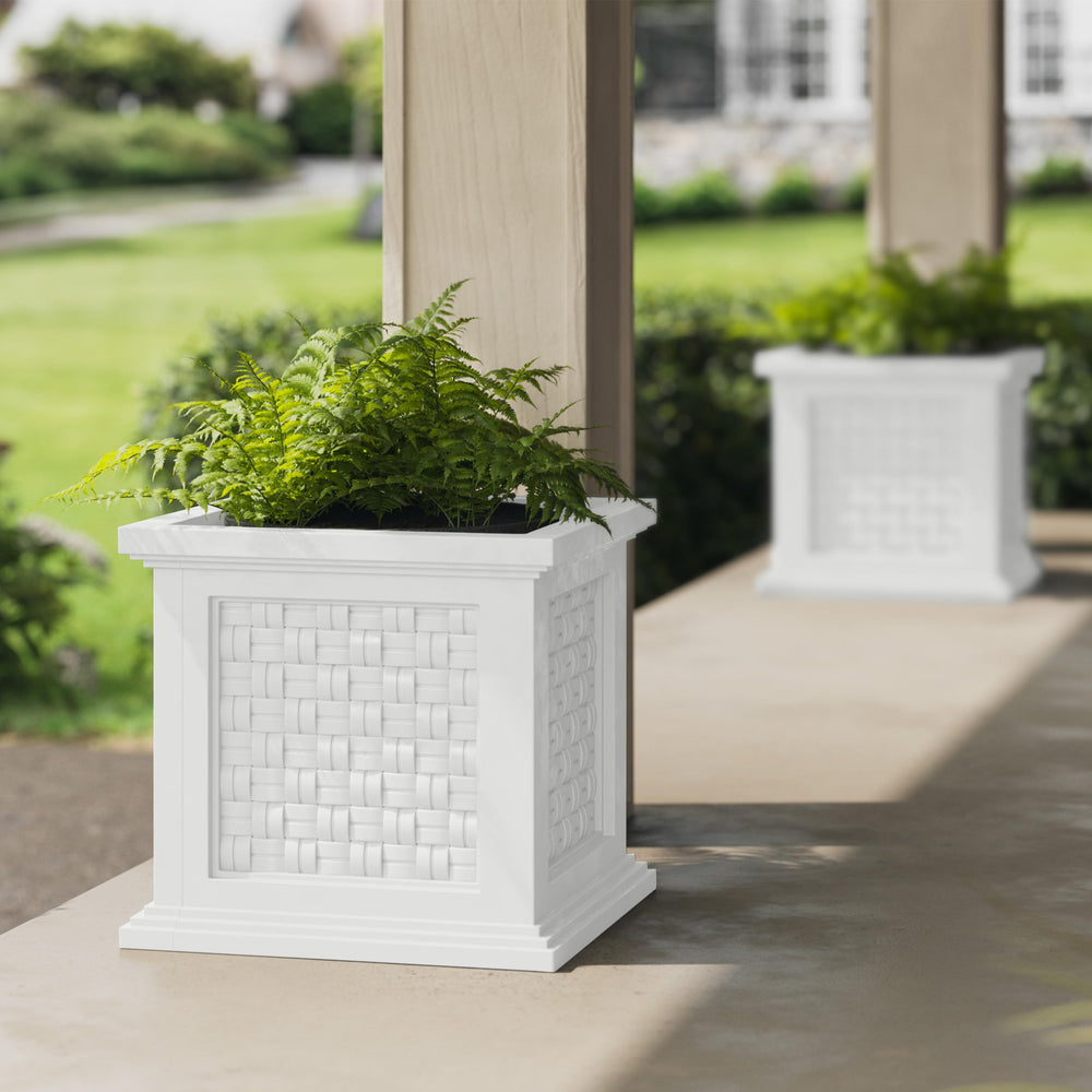 Pure Garden planter held by hand illustrating lightweight portability and easy placement