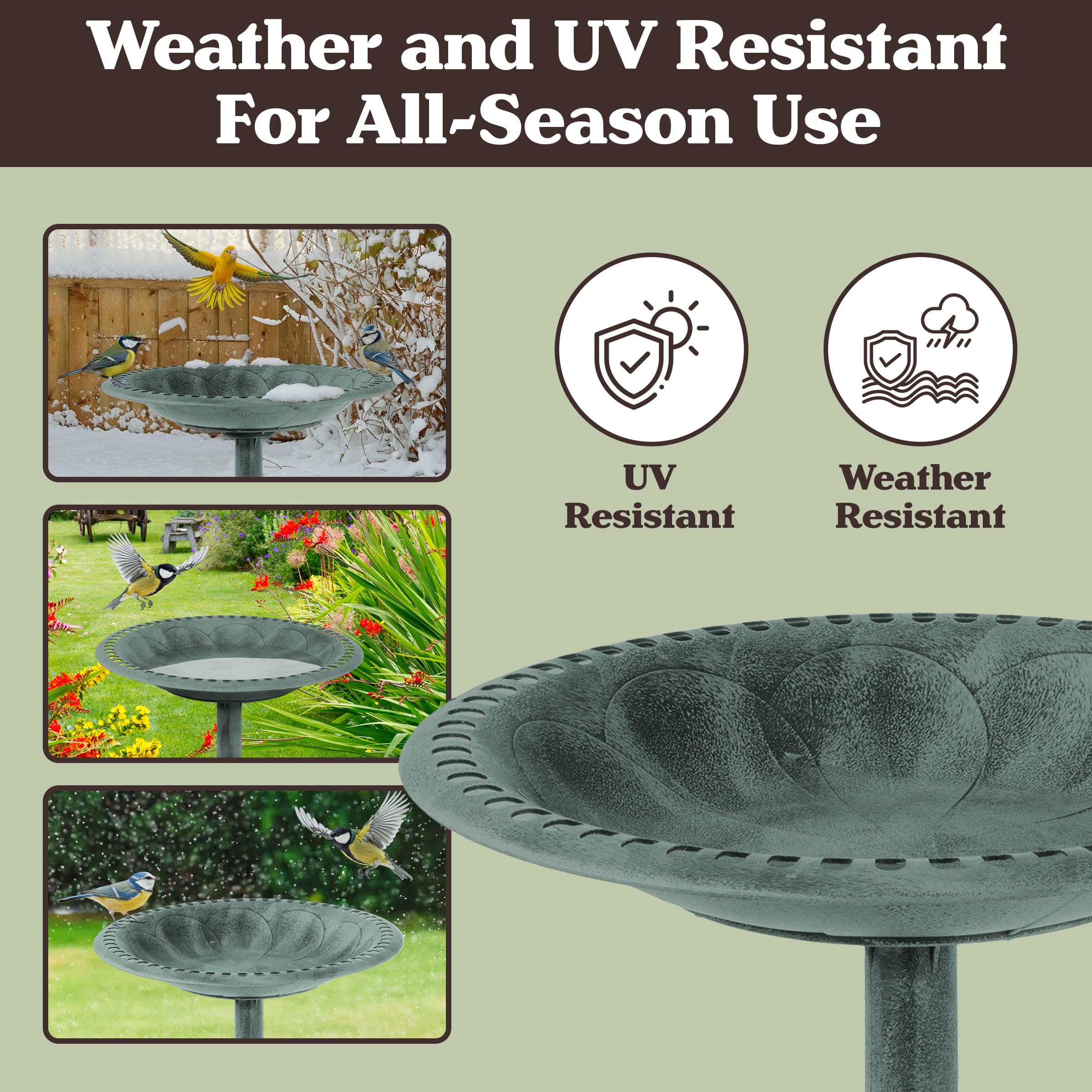 Pure Garden installed with metal ground hooks anchored in soil for secure stability