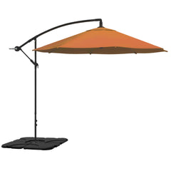 Pure Garden terracotta umbrella front view showing full canopy and style benefit