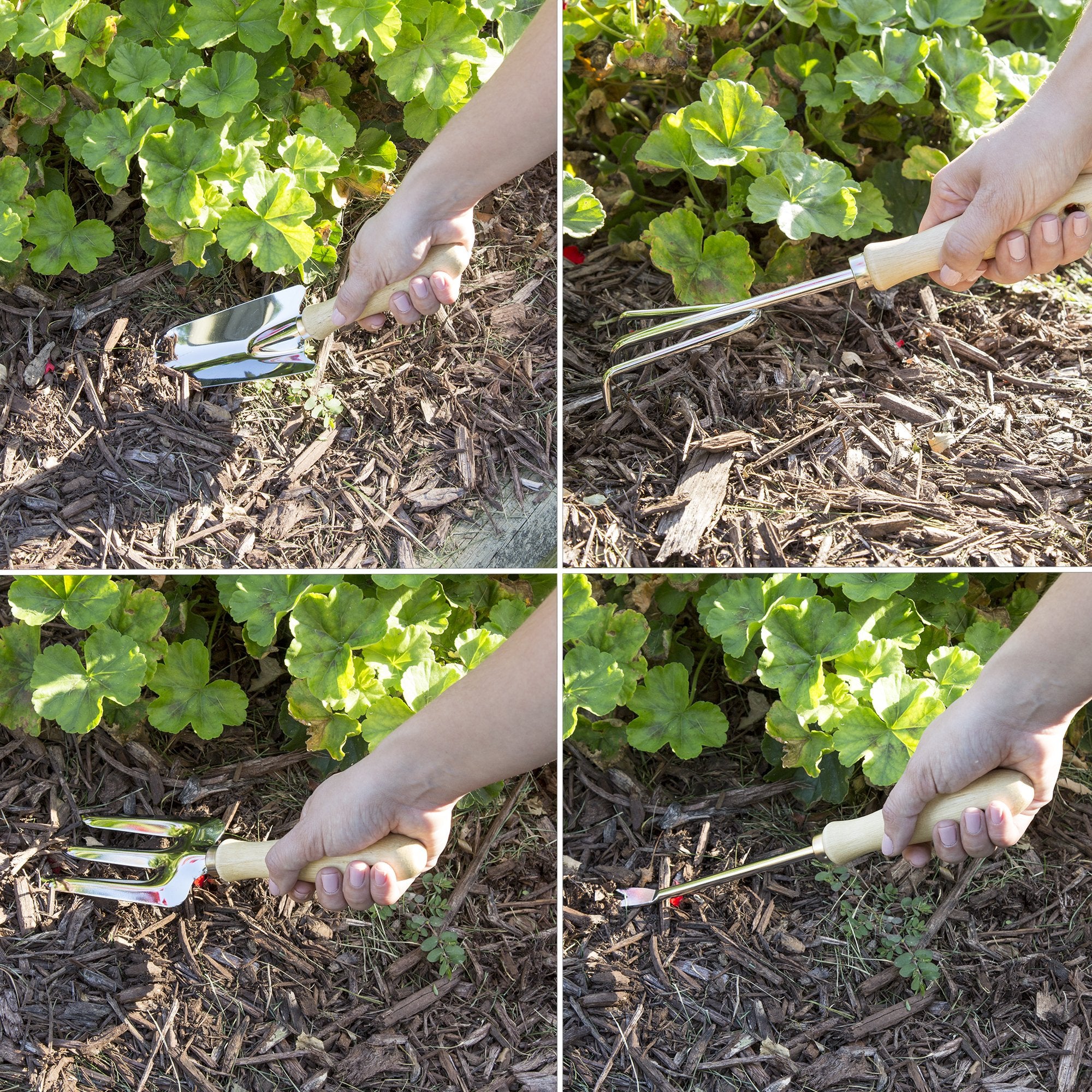 Pure Garden tool handle closeup showing ergonomic grip for reduced fatigue
