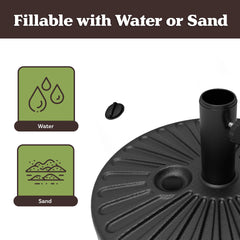 Pure Garden powder-coated steel stem detail showing secure pole grip benefit