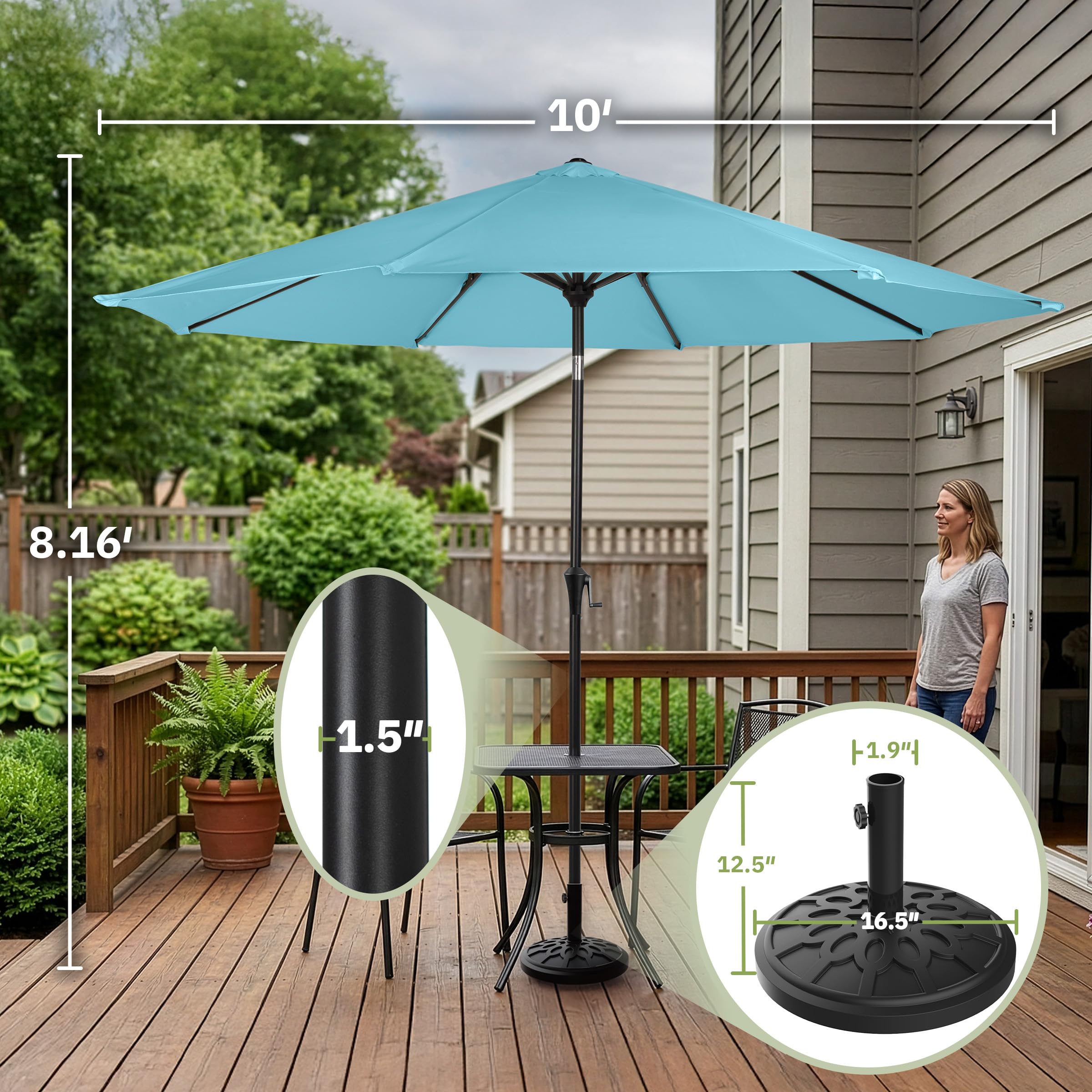 Pure Garden vented canopy top improving airflow and wind stability