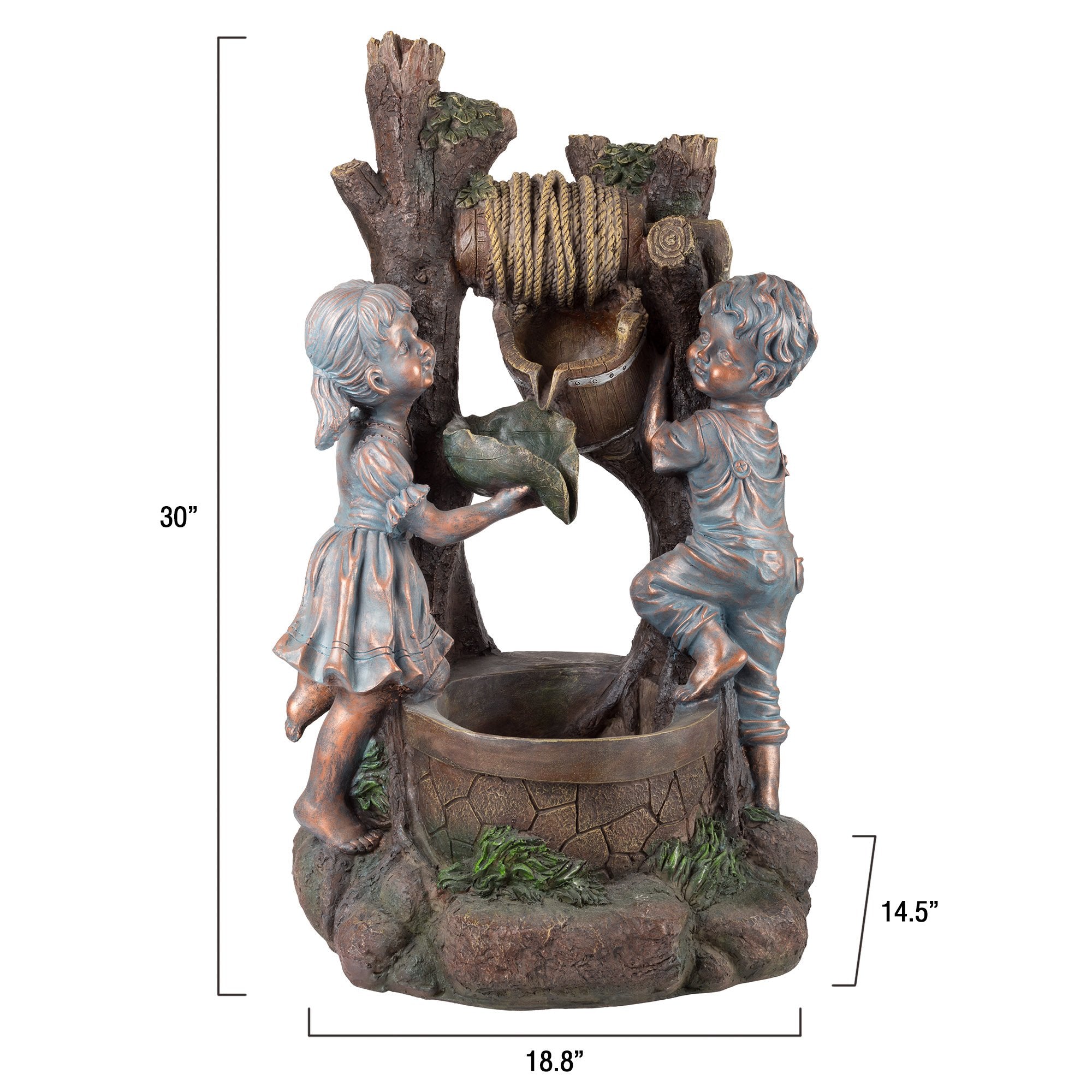 Pure Garden water flow detail showing cascading waterfall and tranquil sound