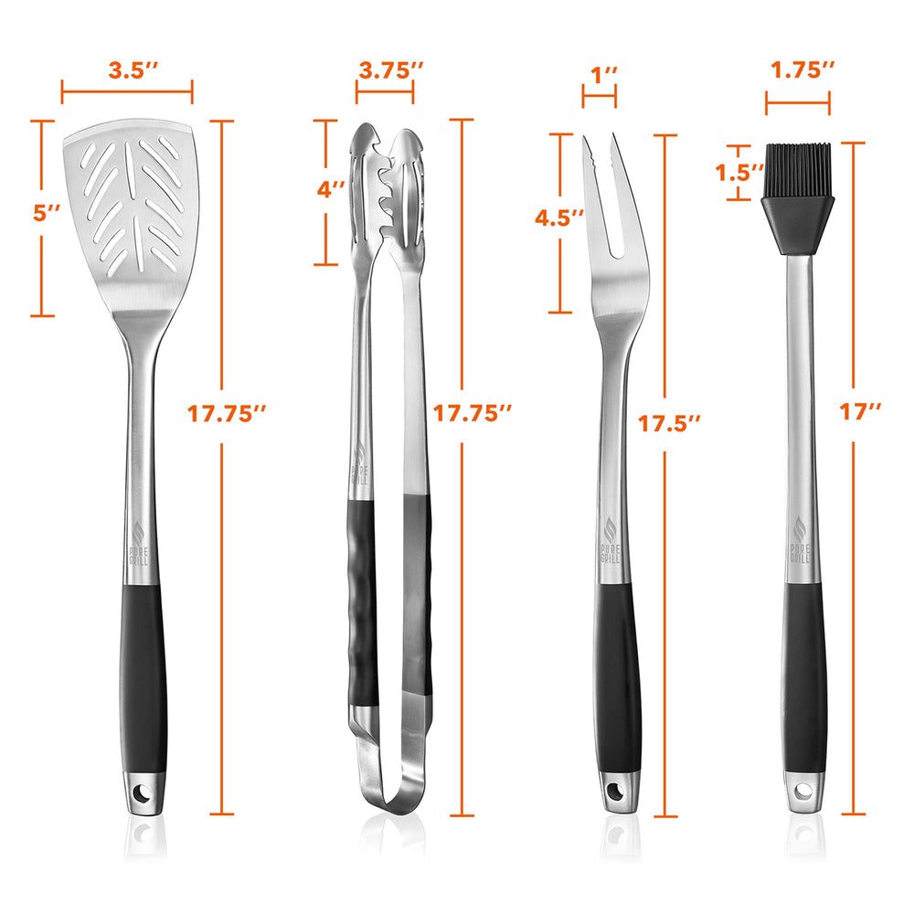 Pure Grill silicone basting brush tip with BPA-free head for clean basting