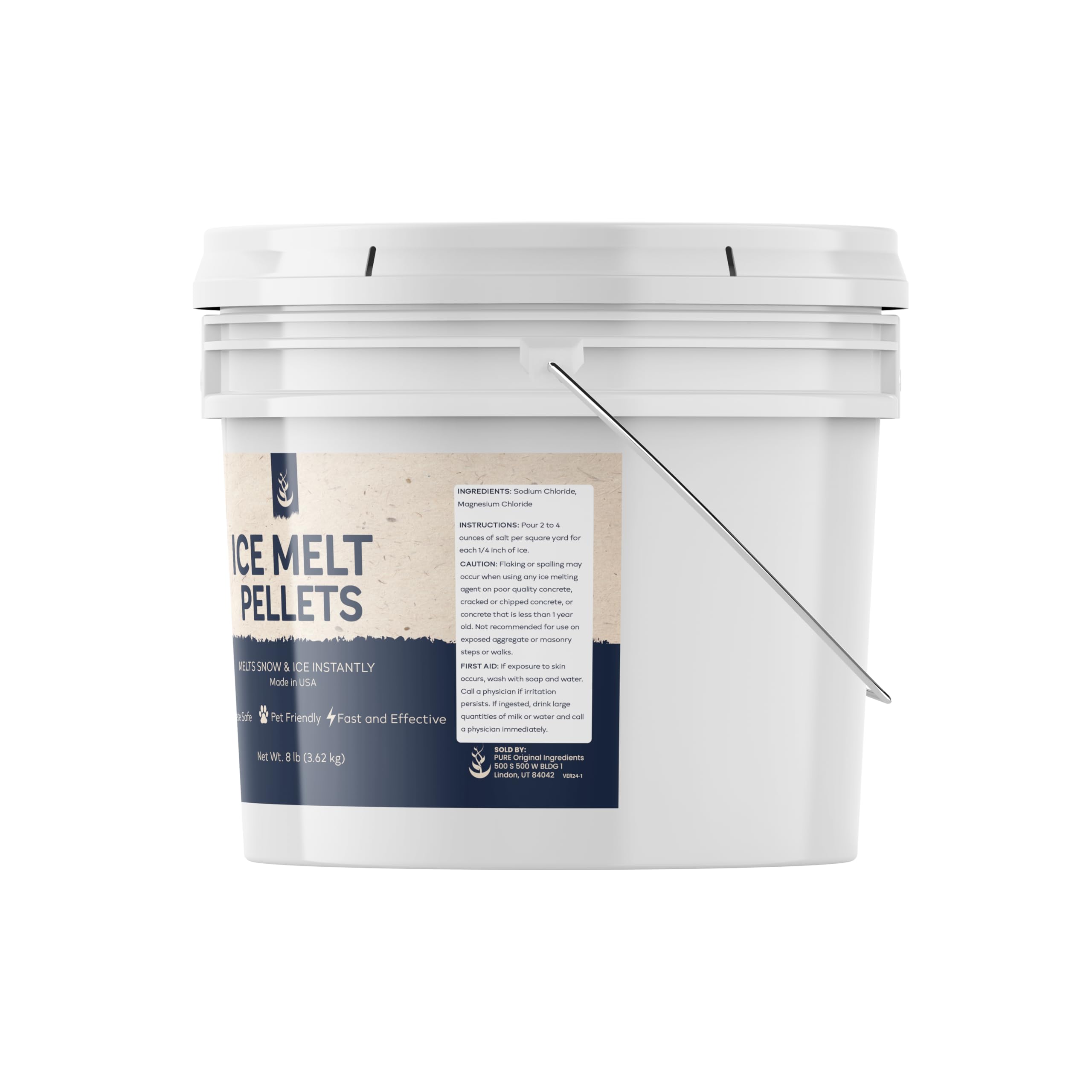 PURE ORIGINAL INGREDIENTS in-use on sidewalk clearing ice for safer walking benefit
