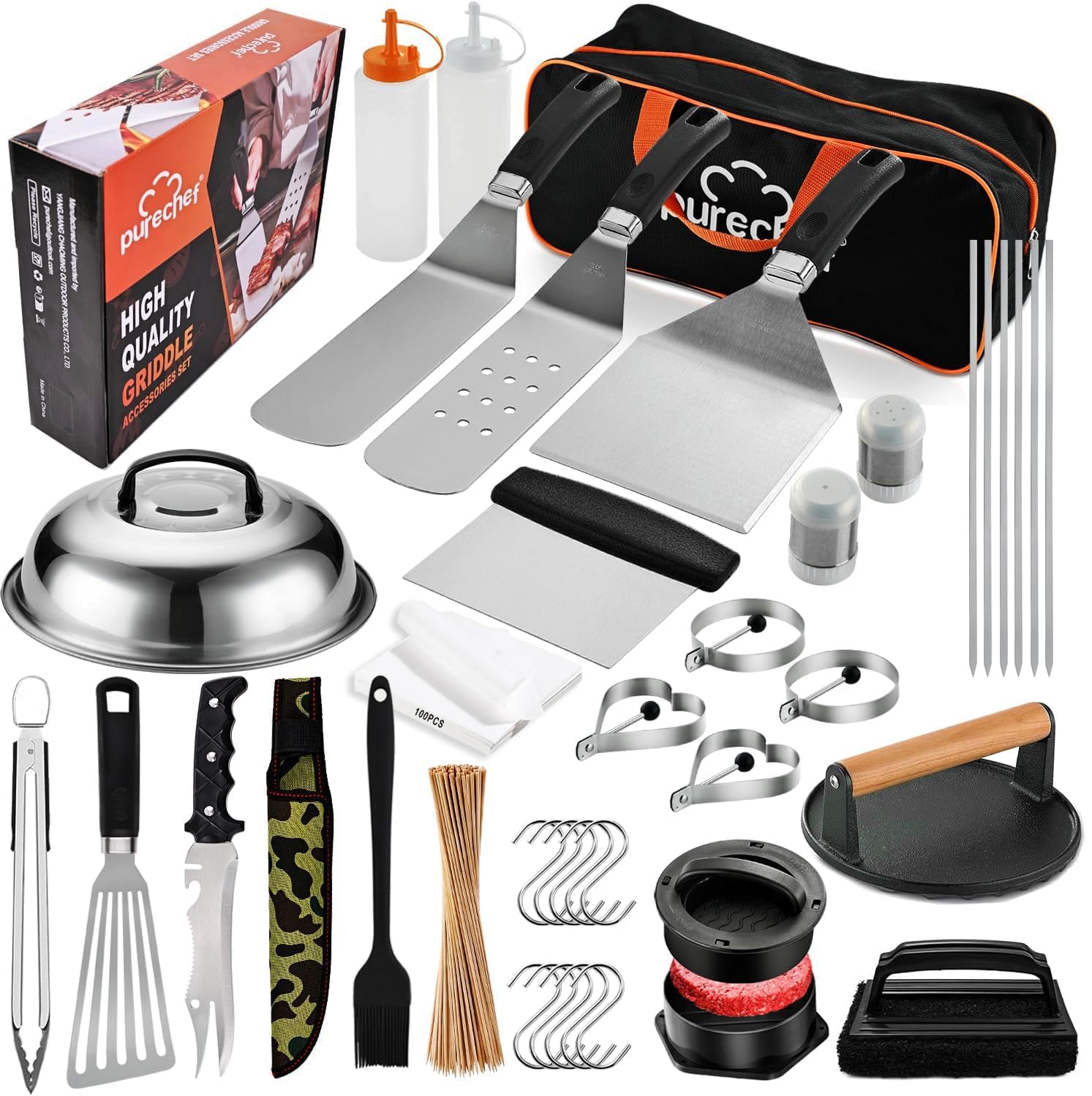 purechef front packaging showing full griddle kit and portability benefit