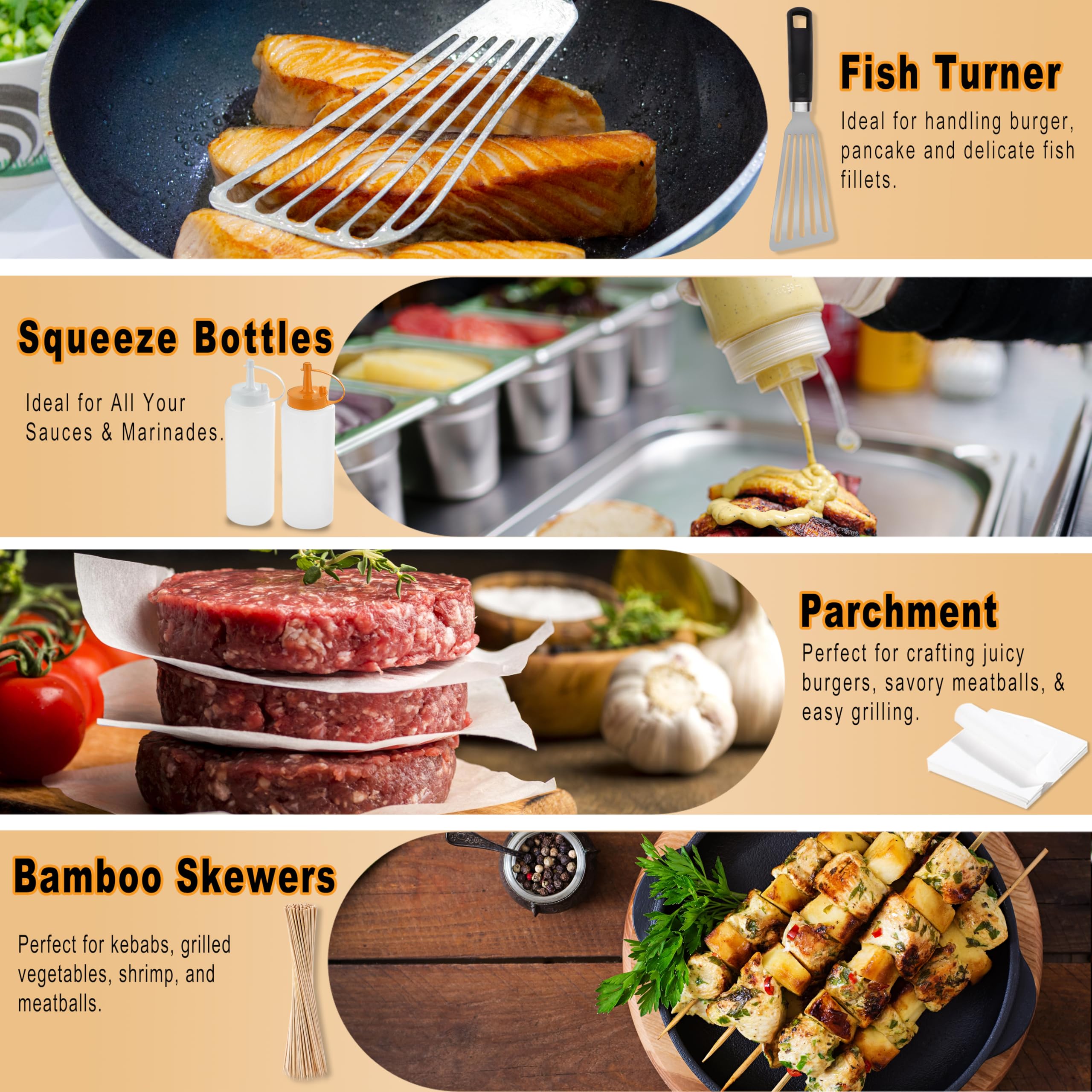 purechef tools in use on flat top grill improving control and searing results