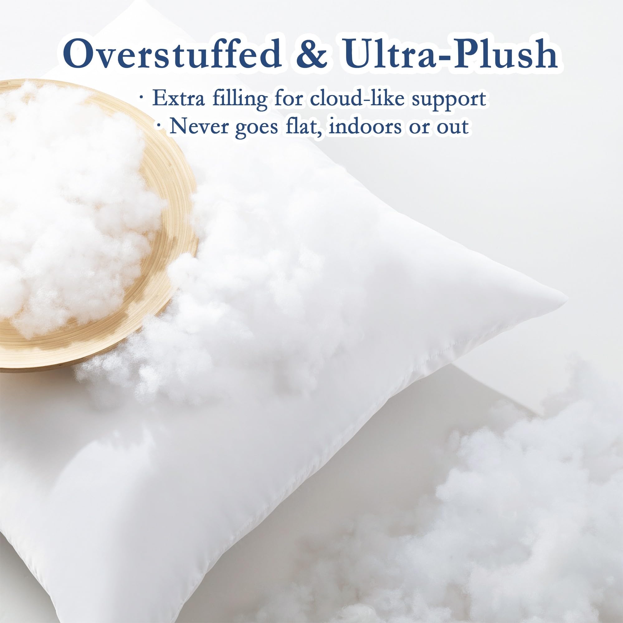 puredown close-up showing overstuffed filling density for lasting comfort