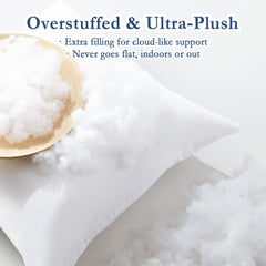 puredown close-up showing overstuffed filling density for lasting comfort