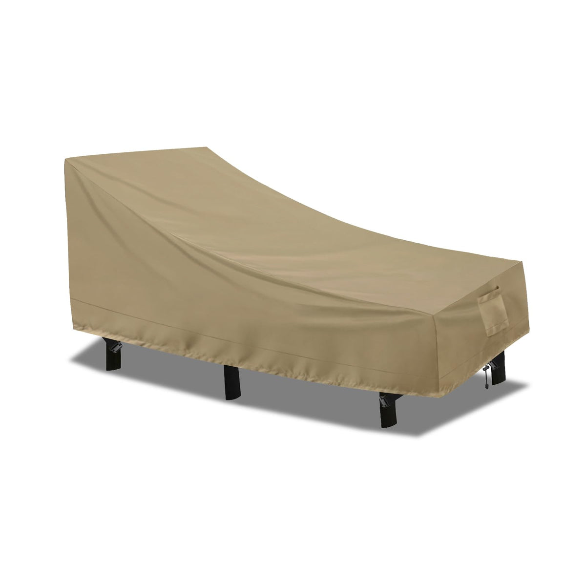PureFit front view of cover on chaise showing full protection and clean fit
