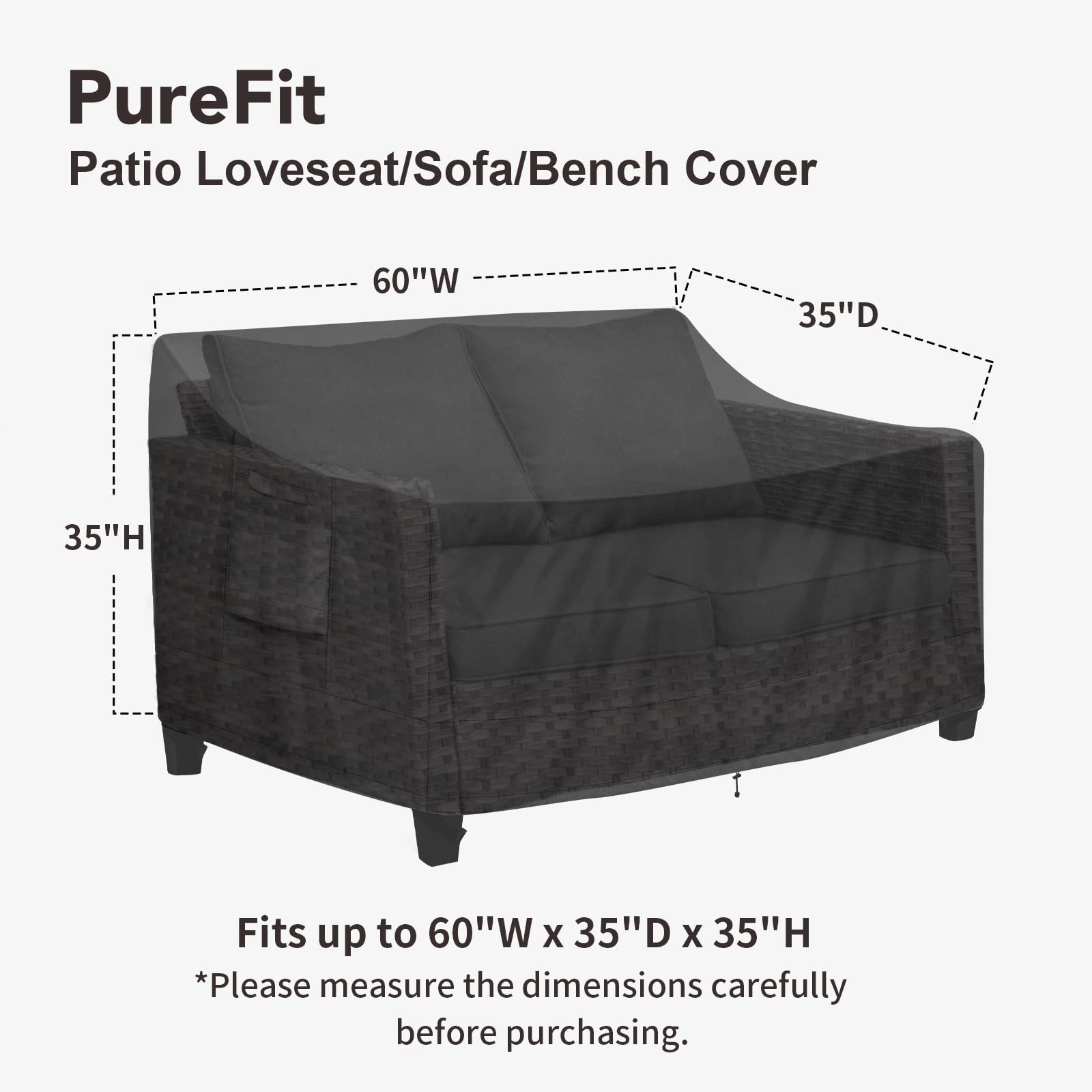 PureFit close-up of 500D oxford texture for durable weather protection