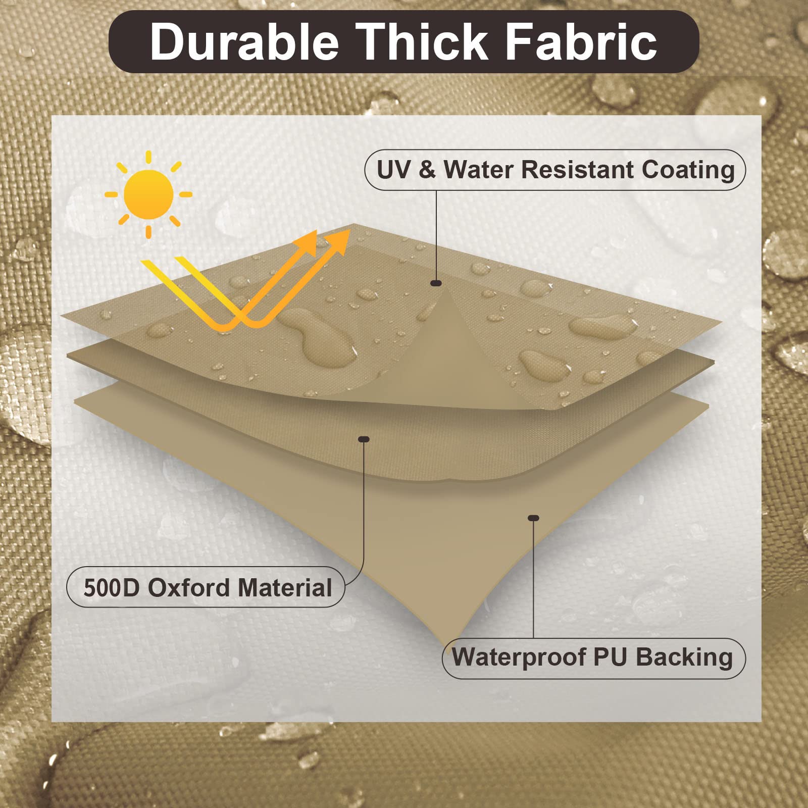 PureFit covered sofa on patio illustrating weather protection and curb appeal
