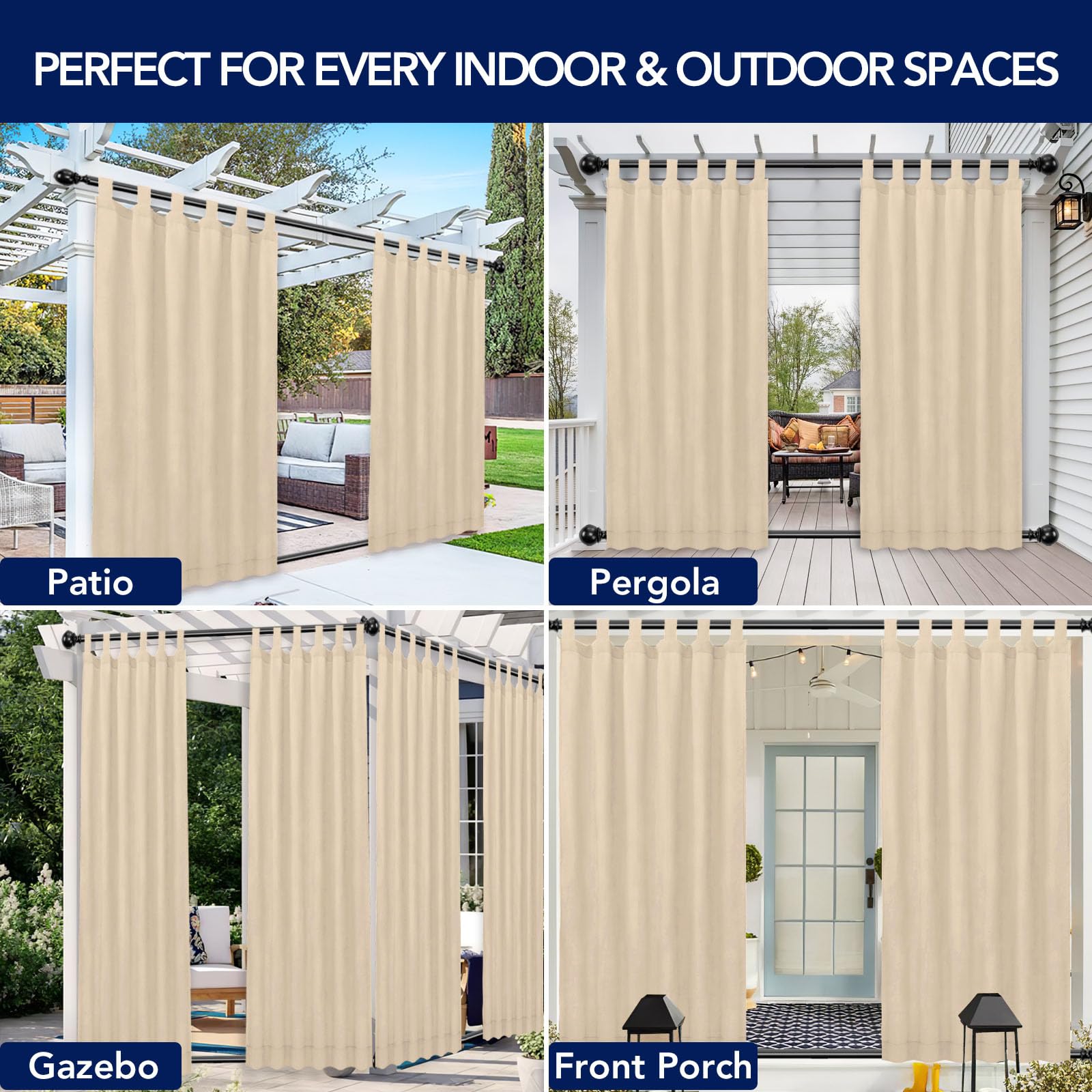 PureFit panels beside outdoor furniture to show size and proportion