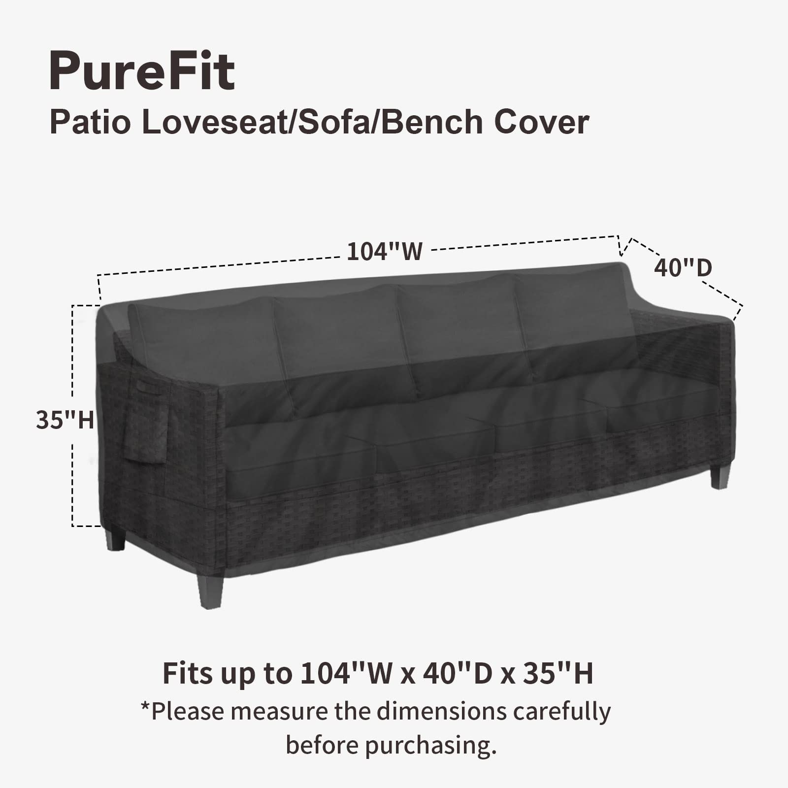 PureFit close-up of 500D oxford texture highlighting durable, fade-resistant fabric