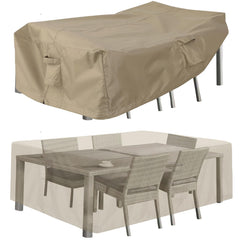 PureFit front view showing cover fit protecting table, durable protection