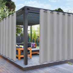 PureFit front panel hung on rod showing full coverage and neat drape