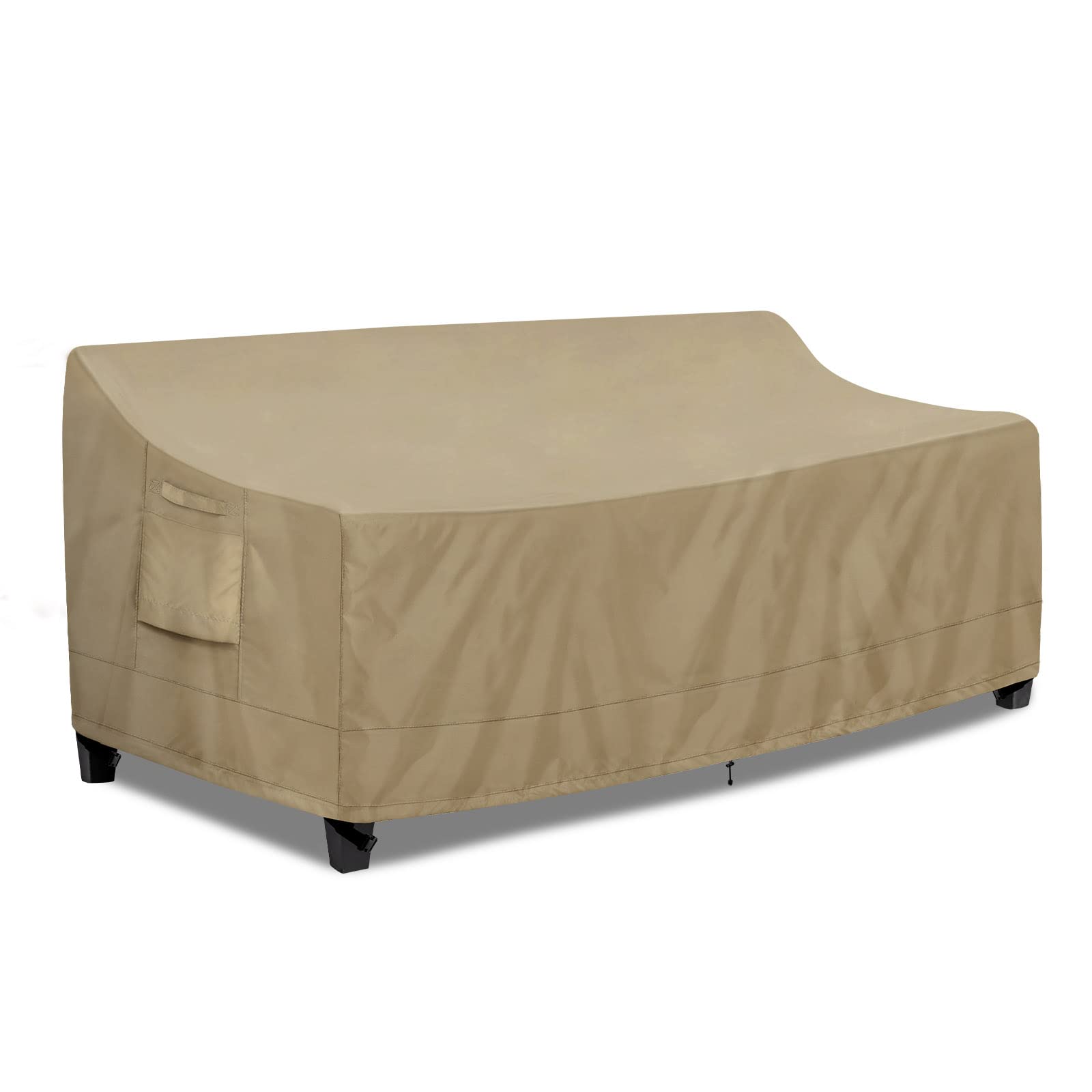 PureFit front view of covered 3-seater sofa showing full protection and neat fit