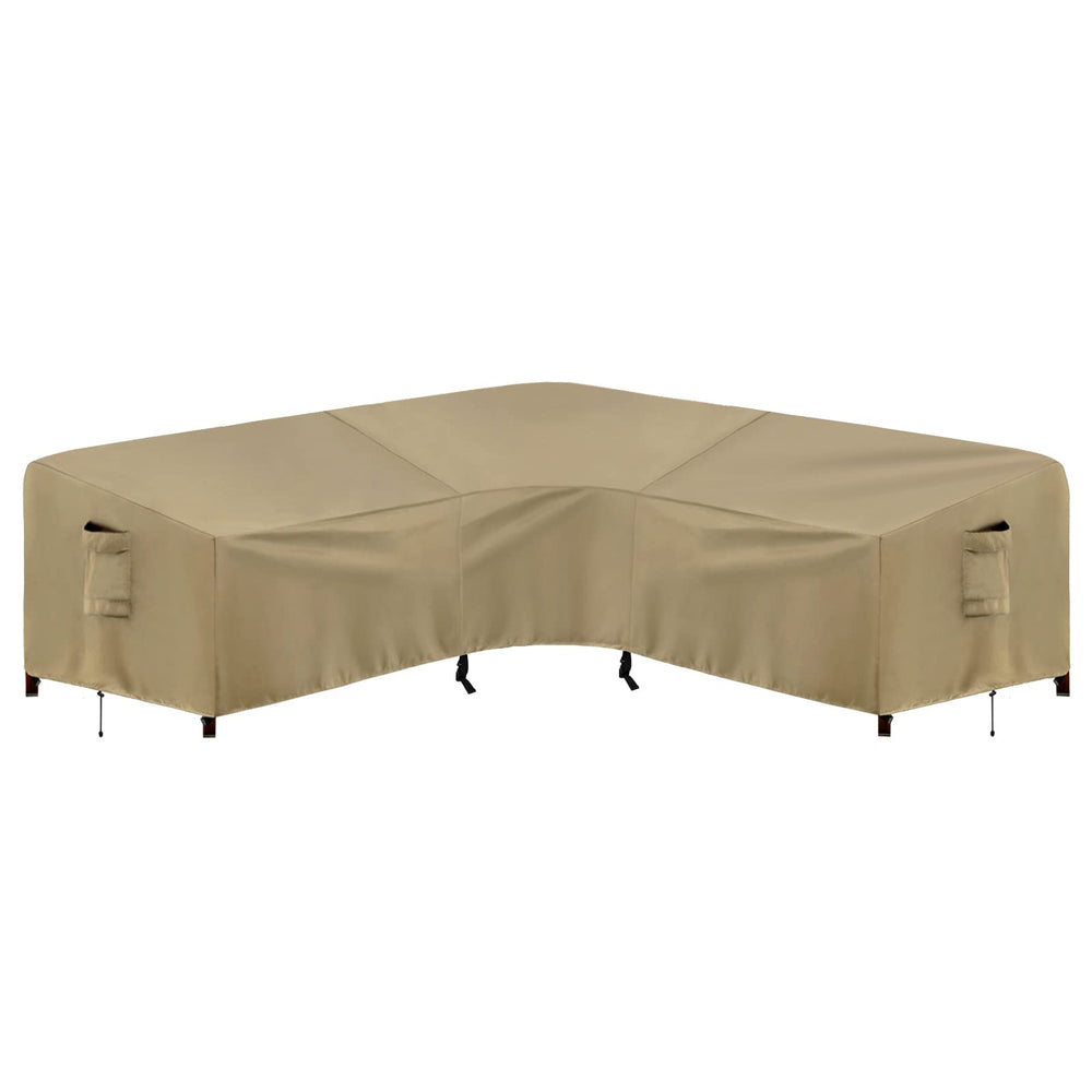 PureFit front view of L-shaped cover protecting sectional, shows full coverage benefit