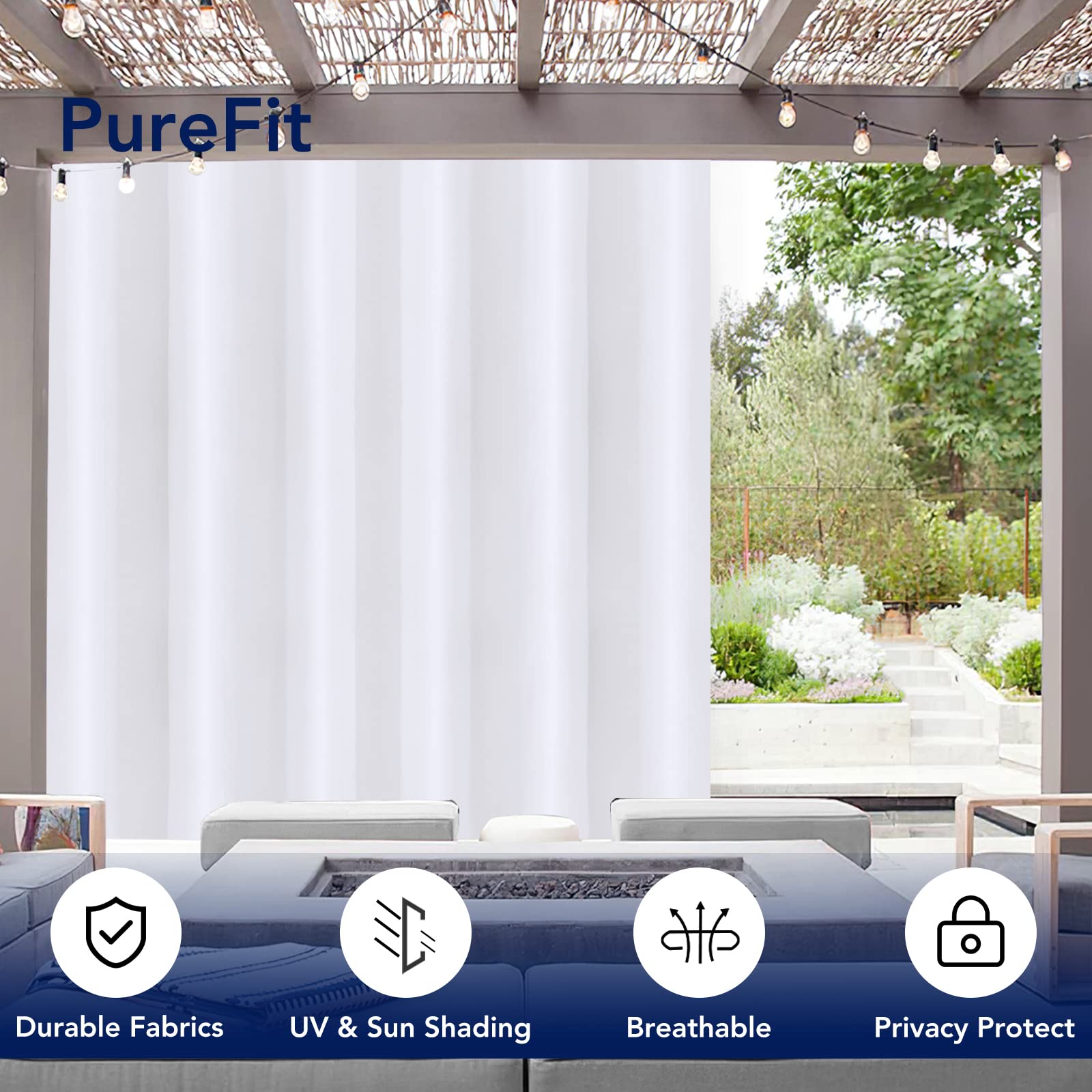 PureFit rustproof silver grommet detail for easy rod mounting