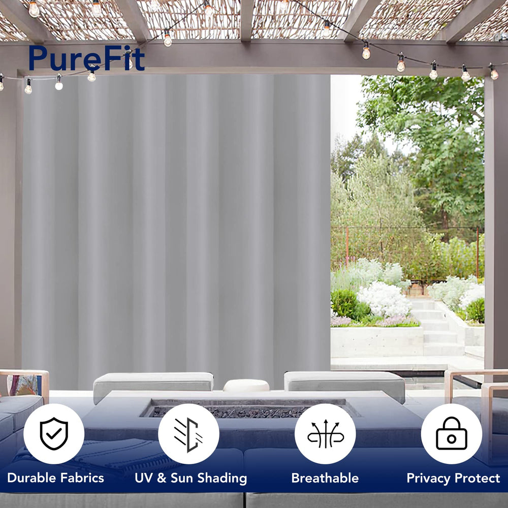 PureFit rust-resistant grommet detail highlighting easy hanging and longevity