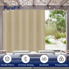 PureFit rustproof silver grommet detail for easy hanging and longevity