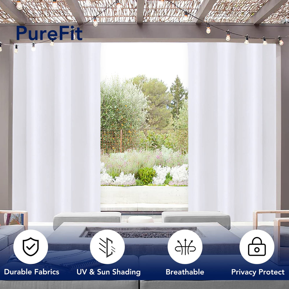 PureFit silver grommets detail showing rust-resistant hardware for easy hanging