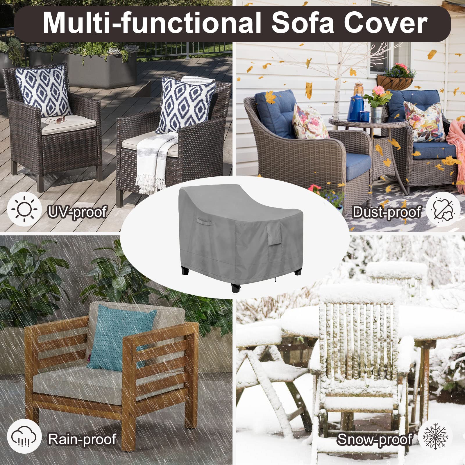 PureFit covers in use on patio dining set protecting furniture