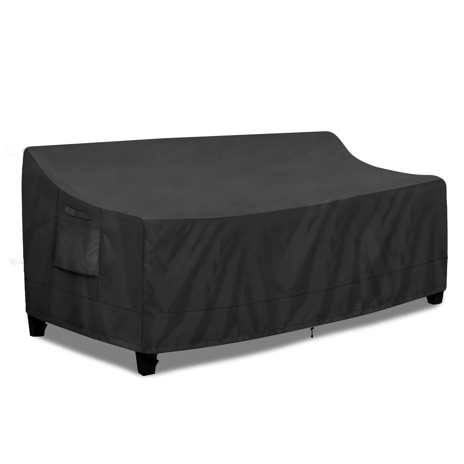 PureFit front view of cover protecting a 4-seater sofa shows full coverage benefit