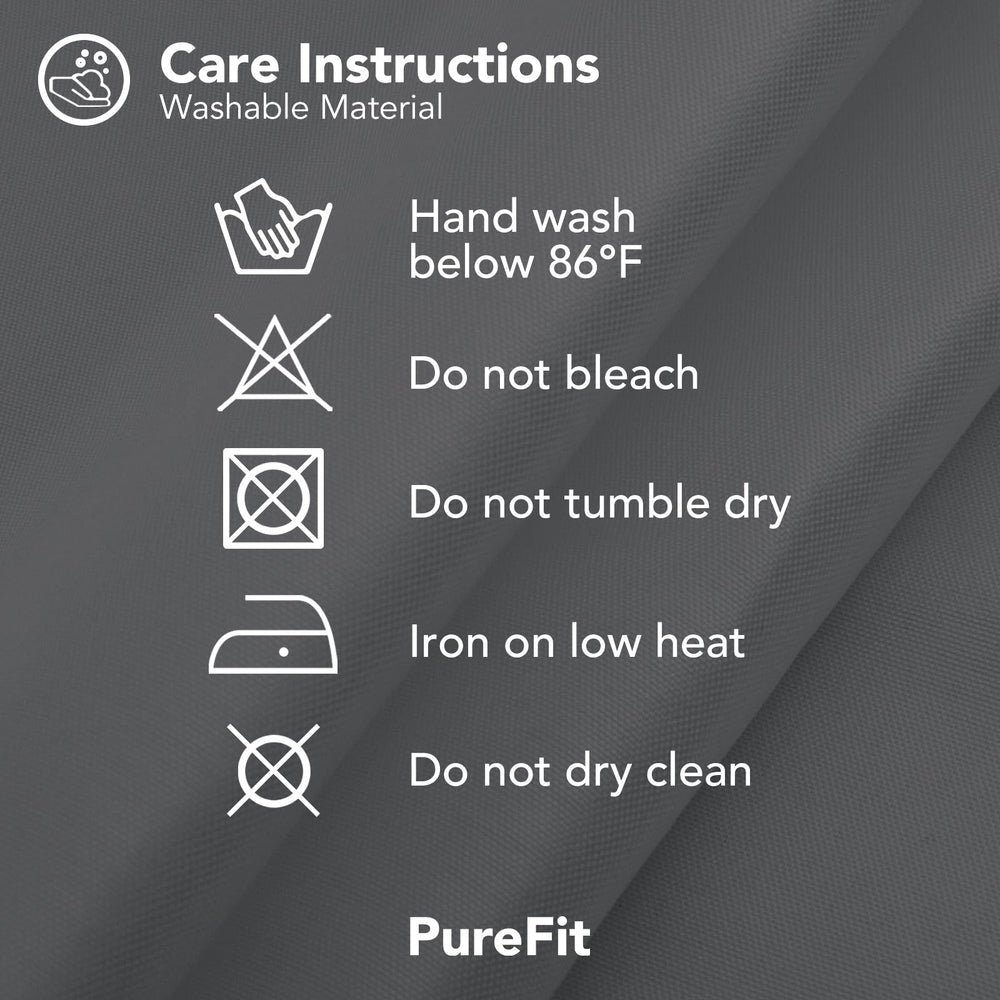 PureFit packaged panel with label showing dimensions and care