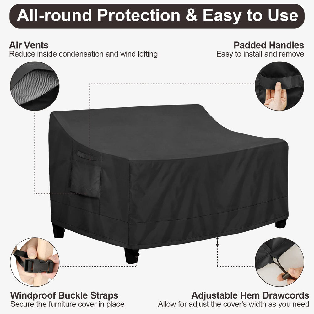 PureFit padded handle for easy cover placement and removal