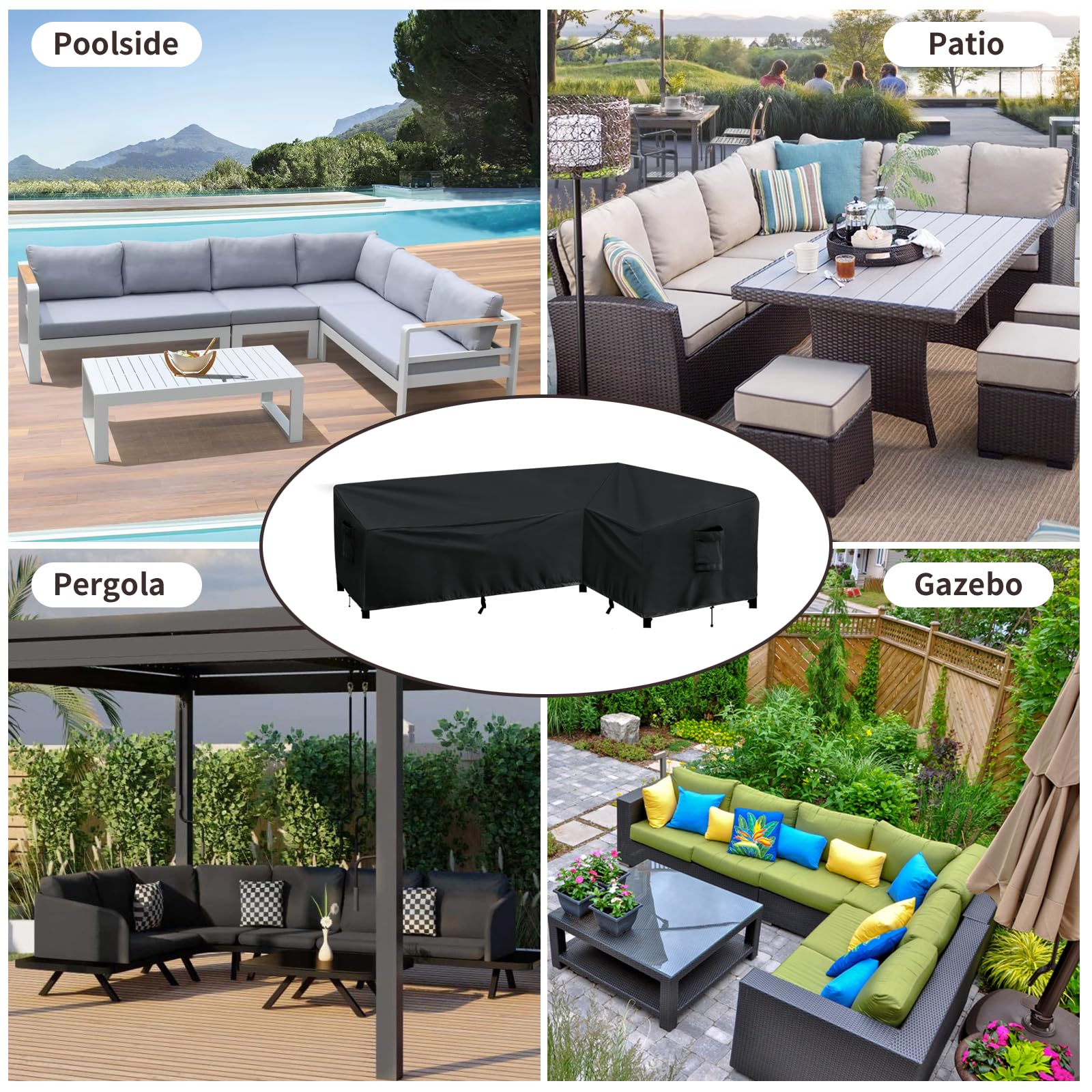 PureFit cover on sofa with measuring guide showing correct size fit