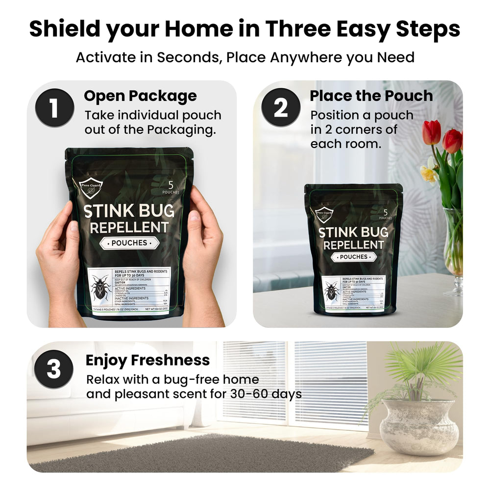 Pure Guard five-pack staged on tabletop highlighting multiple placement options and convenience