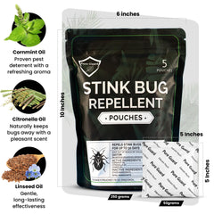 Pure Guard pouch placed on window sill keeping stink bugs away and protecting home