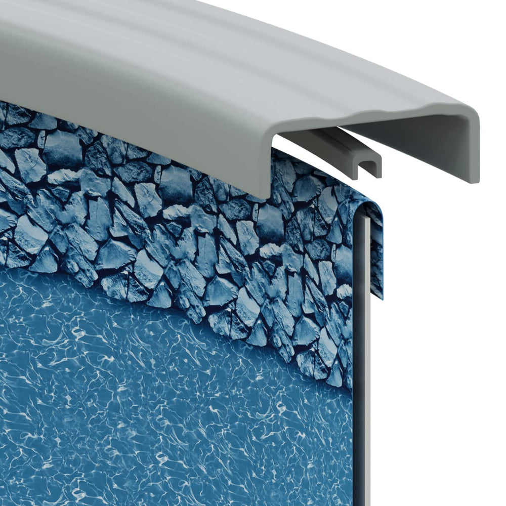 Pureline aqua marble close-up showing vinyl texture and pattern that hides minor wear