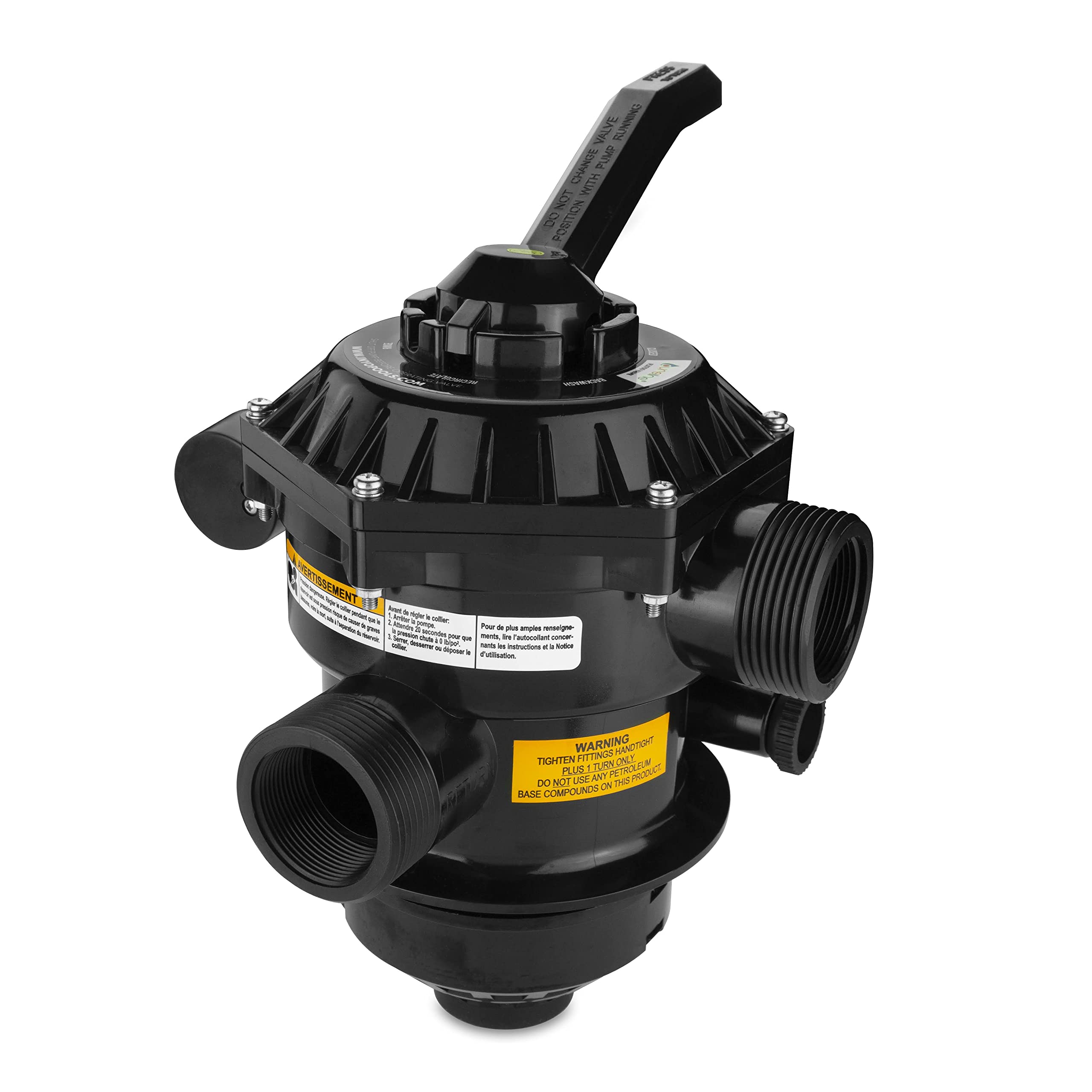 Pureline valve side ports with 1-1/2-inch connections showing compatible plumbing attachment benefits