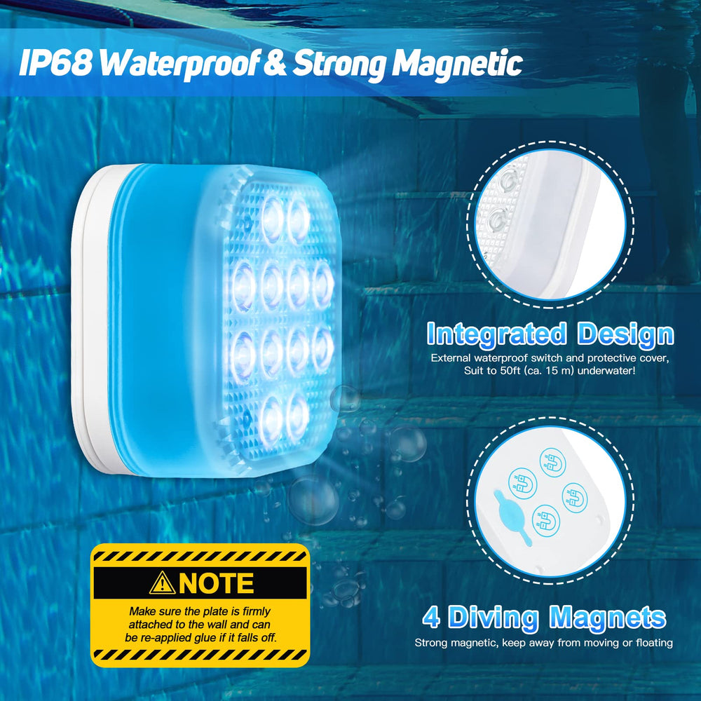 Purheme mounted on a textured pool wall showing adhesive compatibility and stability