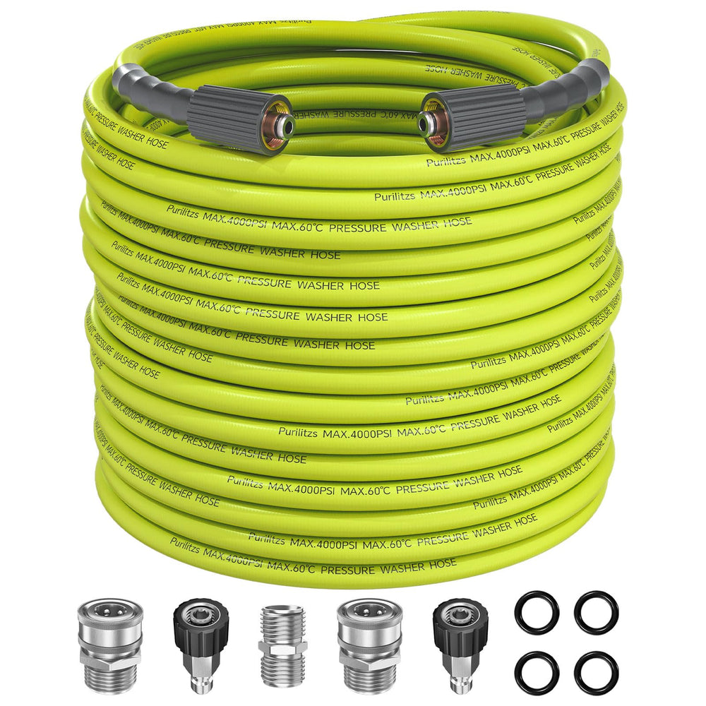 Purilitzs hose and kit front view showing complete package and easy setup benefit