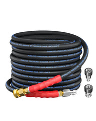 Purilitzs front view of 50ft hose showing full length and connectors for easy setup