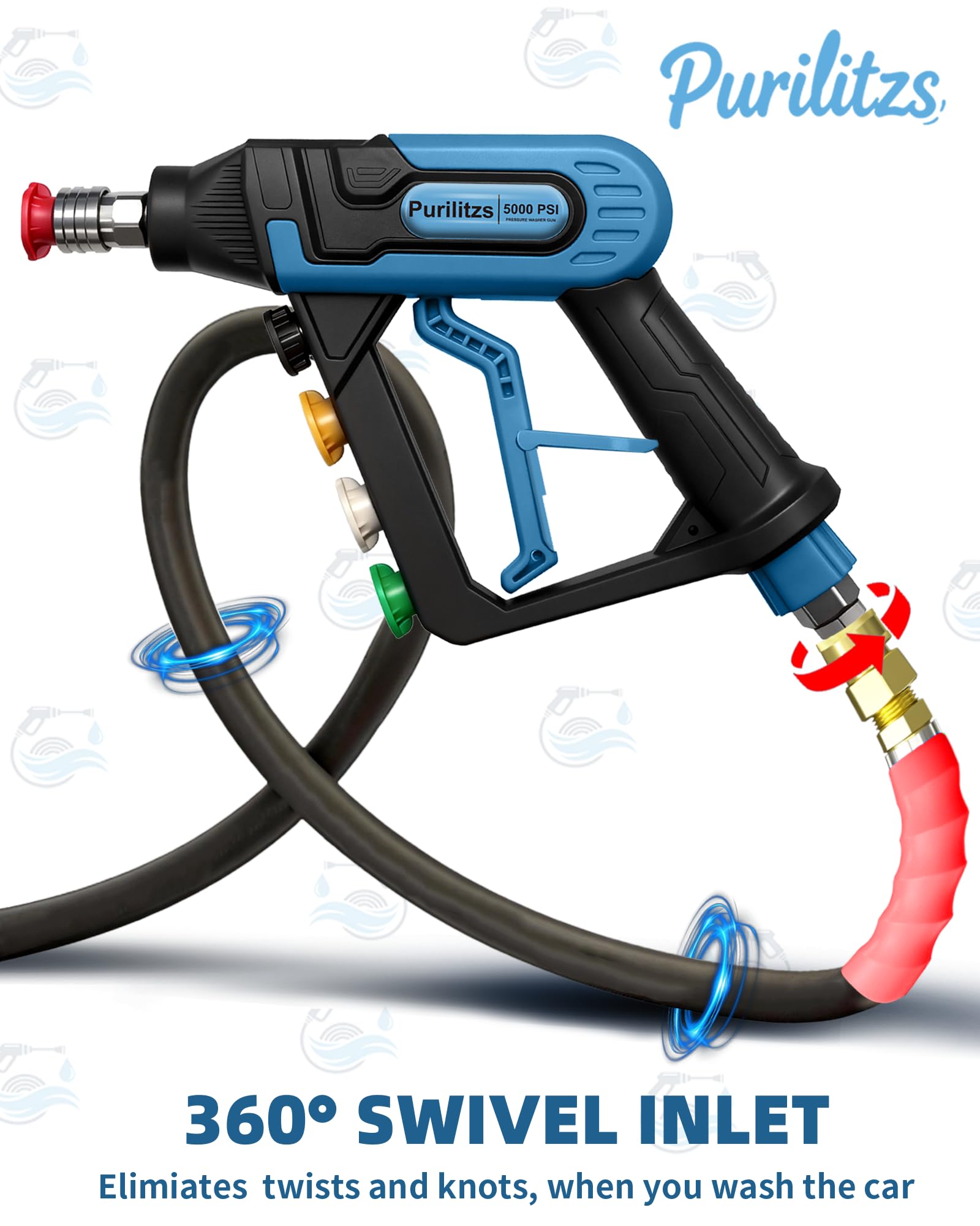 Purilitzs pressure gun in use washing car delivering professional results