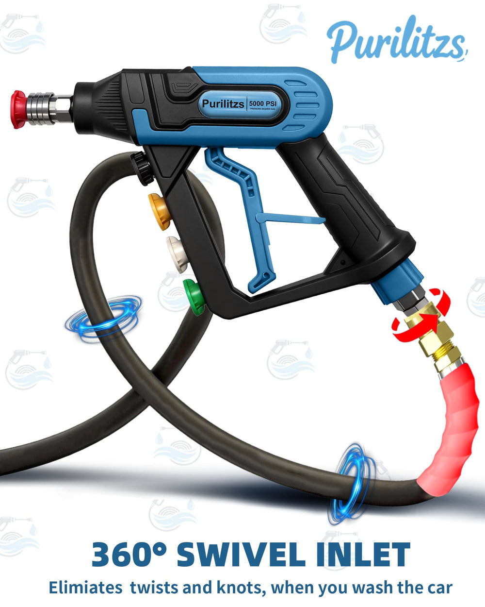 Purilitzs pressure gun in use washing car delivering professional results