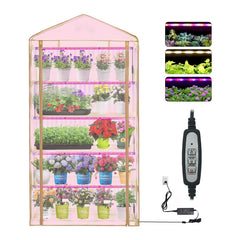 Purlyu front view full setup showing five tiers and clear PVC cover benefit visibility