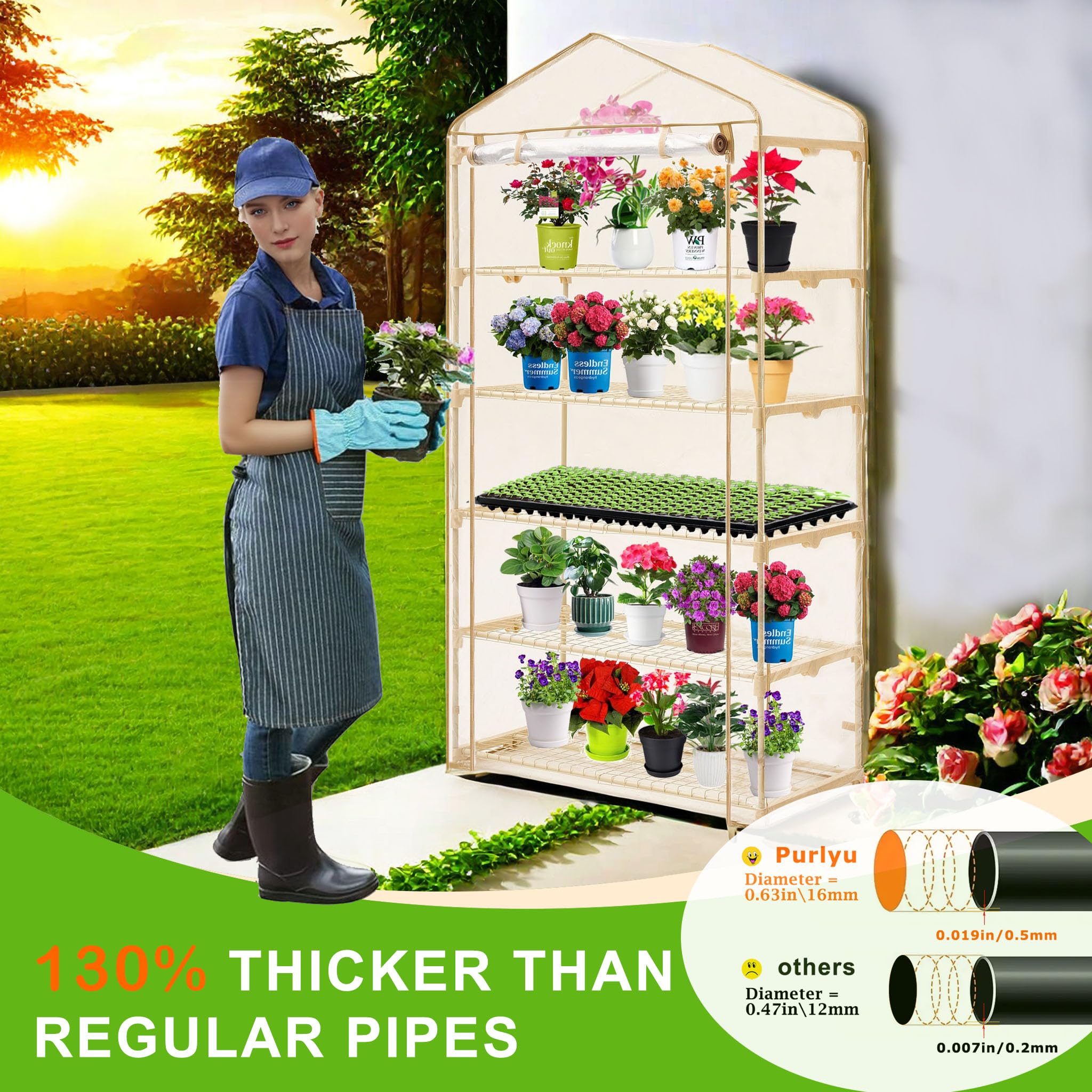 Purlyu grow light timer mounted over shelves delivering consistent light benefit healthy growth
