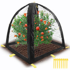 PURPLE STAR 1N front view of pest guard cover showing full plant protection
