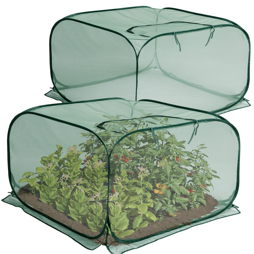 PURPLE STAR 1N front view pop-up cover showing full plant protection benefit
