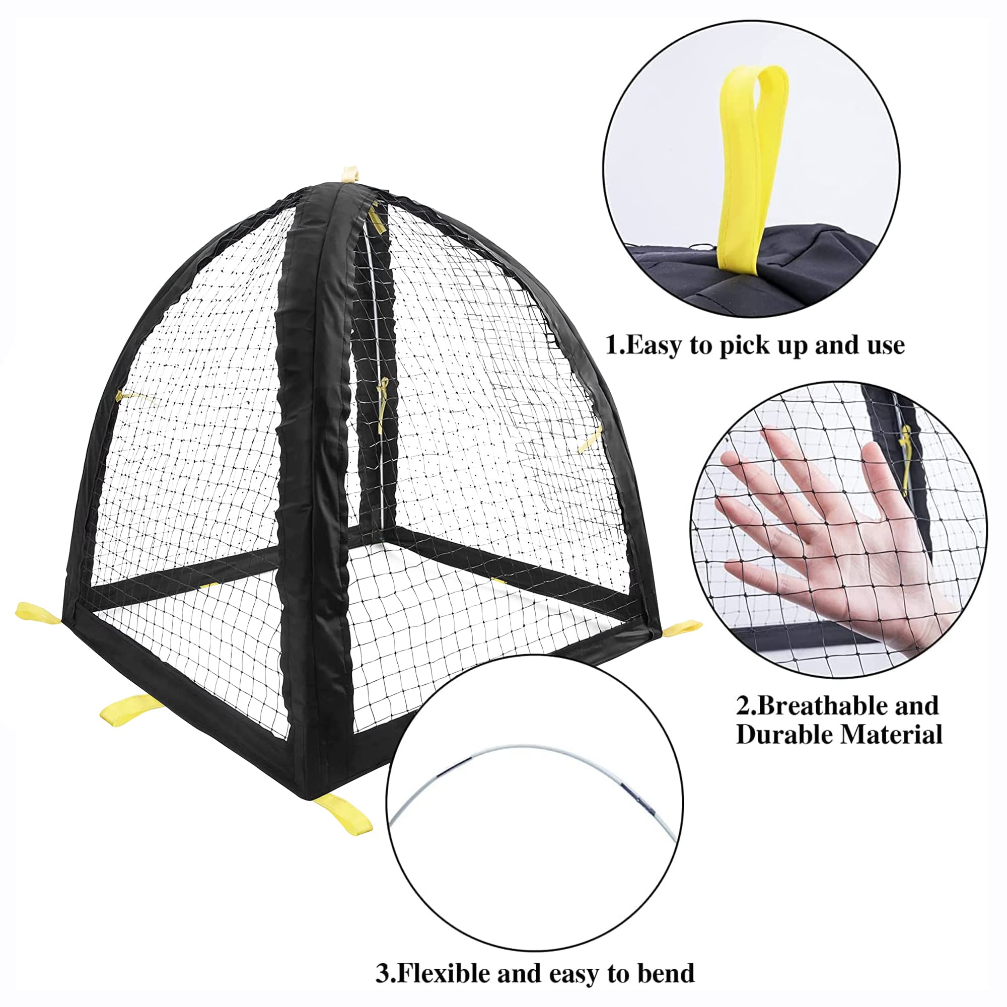 PURPLE STAR detailed view of plastic-coated steel support poles, demonstrates sturdy support