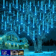Purtuemy front packaging of 24-tube meteor lights showing product