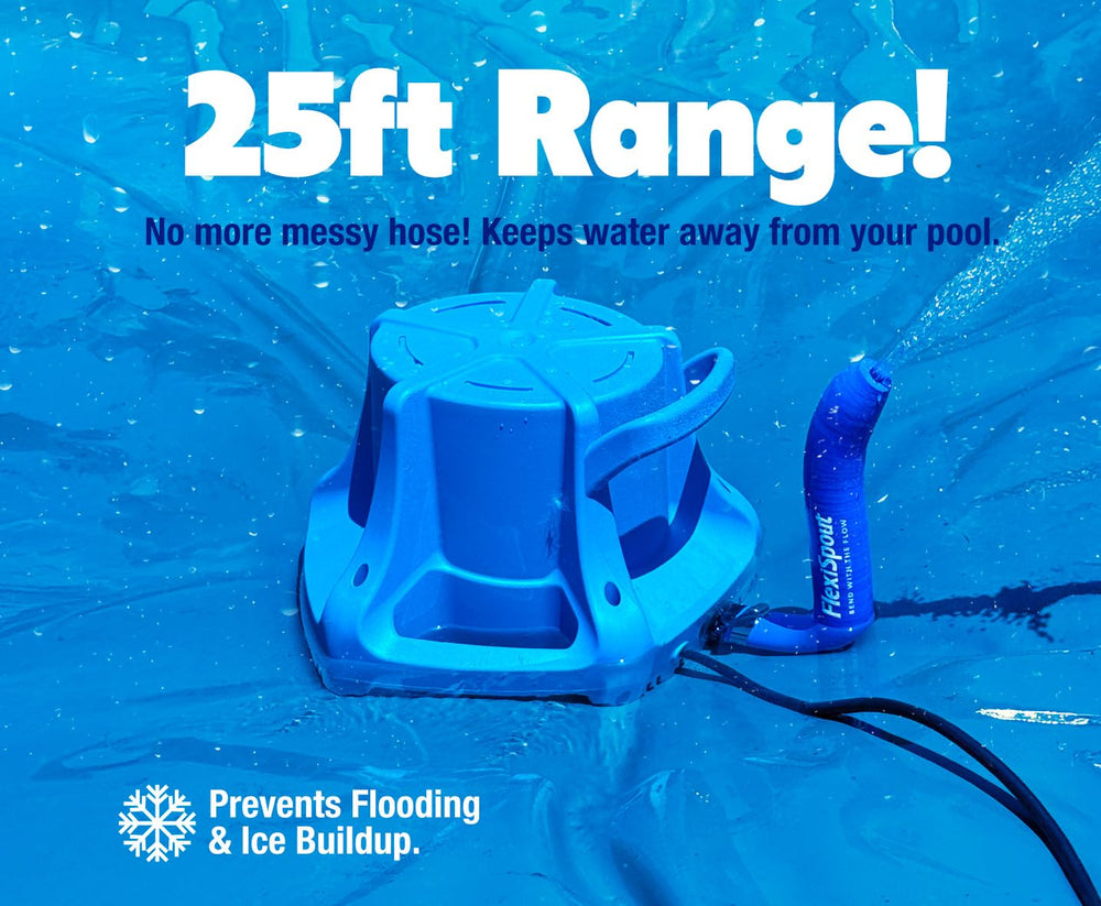 Push Industries FlexiSpout next to a hand illustrating size and ergonomic handling