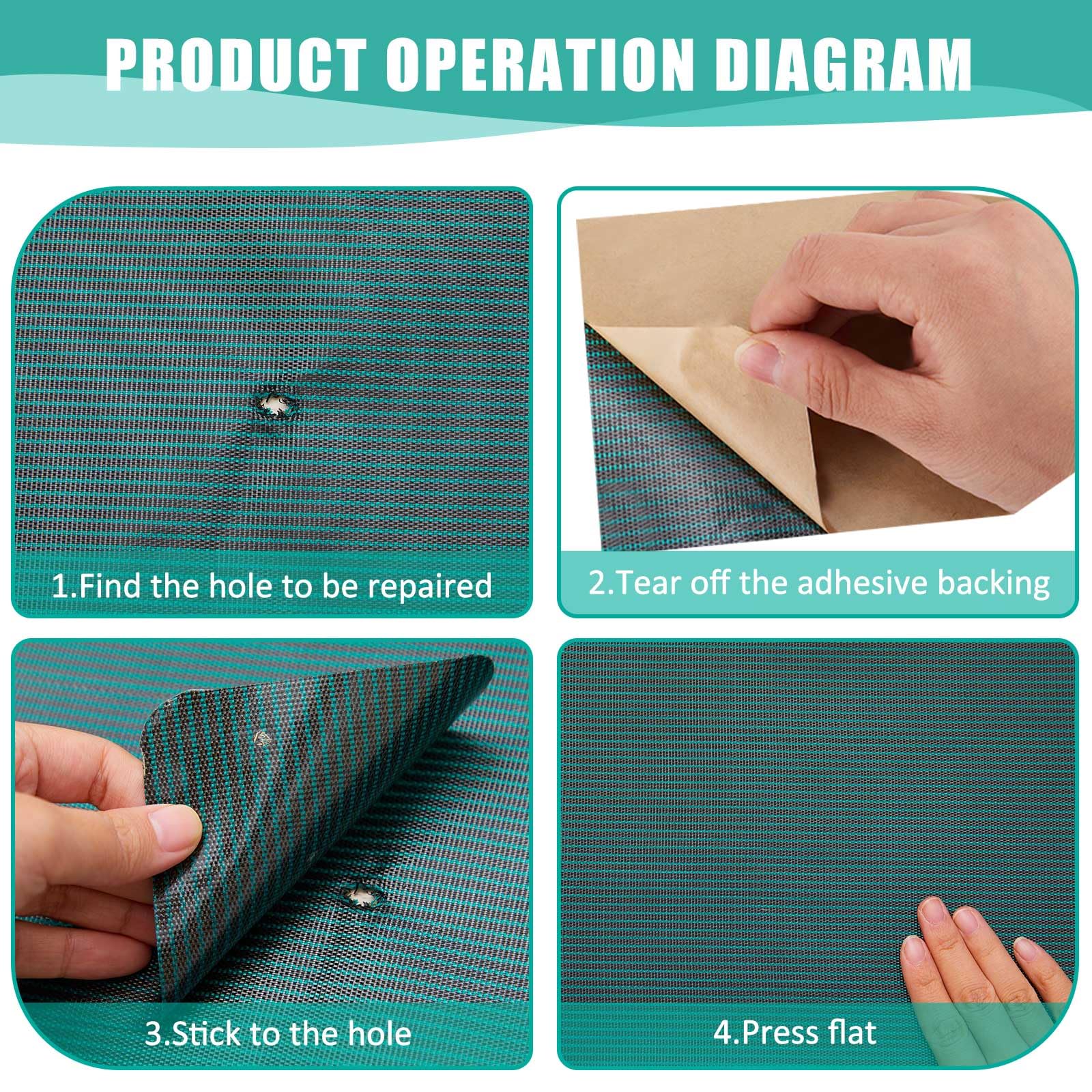 Pushglossy strip cut to size demonstrating easy customization for different tear sizes