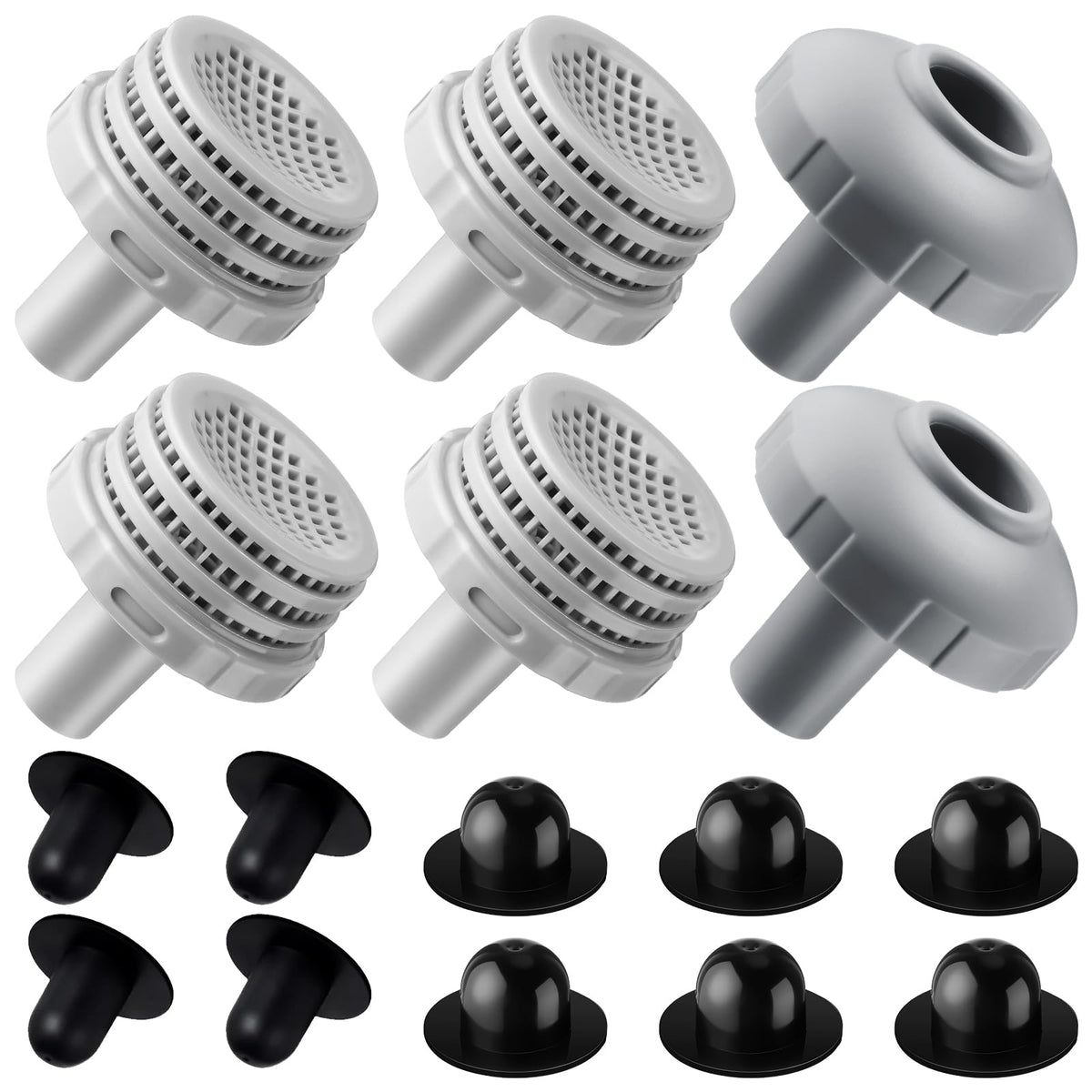 Pushglossy front view of kit parts showing included components and easy replacement benefit