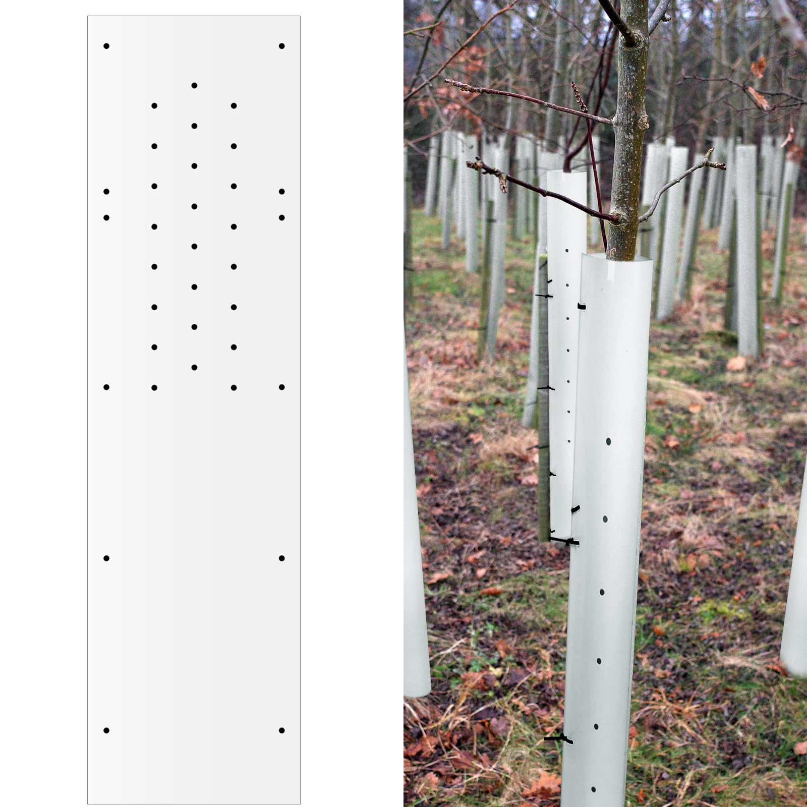 Pushglossy releasable zip ties securing a grow tube illustrating easy installation and reusable fastening